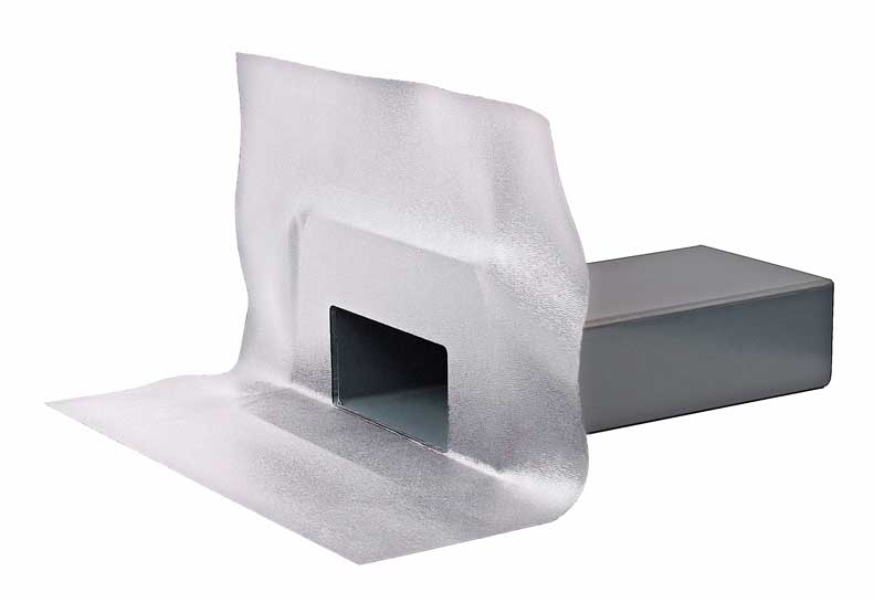 FarBo® extra wide parapet outlet - PVC light grey flange