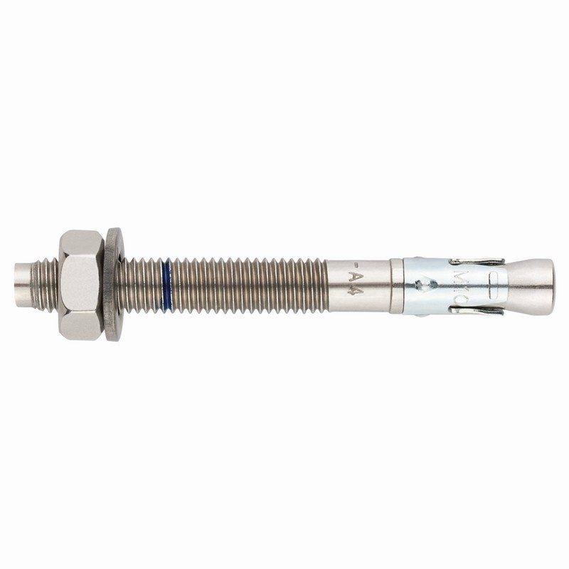 A4 stainless through-bolt expansion anchor for use in cracked and non cracked concrete