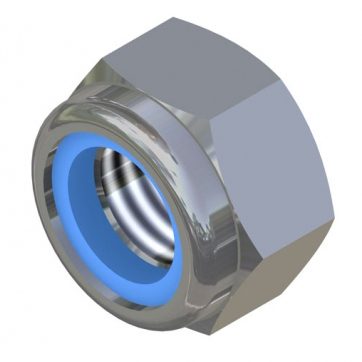 M12 Nyloc stainless Steel hex nut