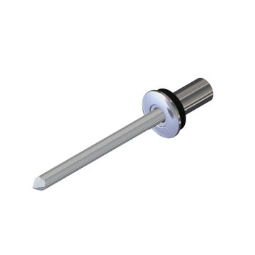 Sealed head rivet with washer - stainless mandrel