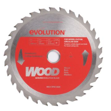 180mm Evolution circular saw blade for timber